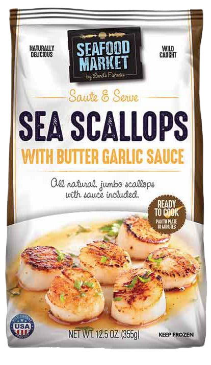 Seafood Market Scallops with Butter Garlic Sauce