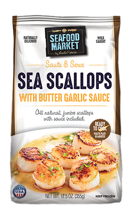 Seafood Market Scallops with Butter Garlic Sauce