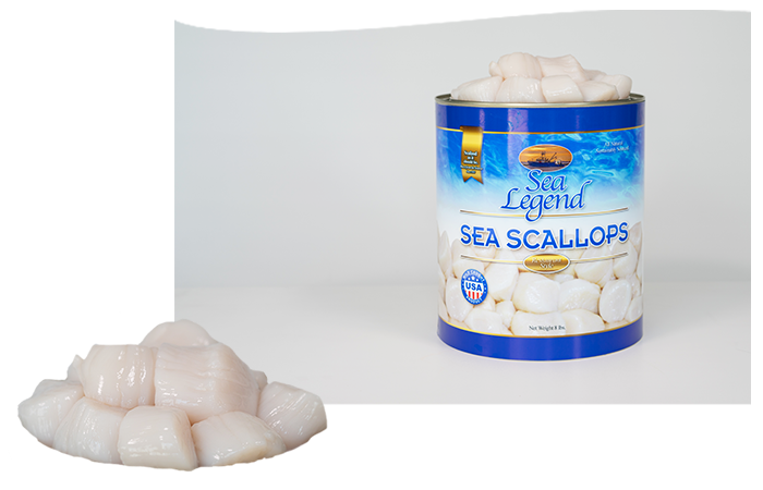 Lund's Fresh Scallops Gallons Collage