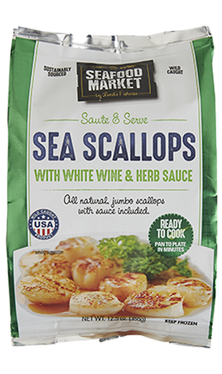 Seafood Market Sea Scallops with White Wine & Herb Sauce